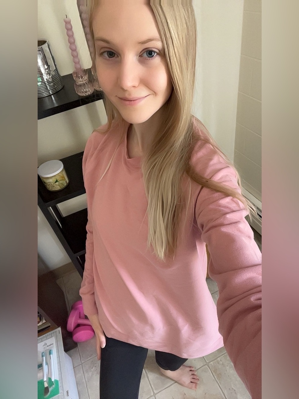 Dusty Rose Pink Point Zero Sweater/Long Sleeved Shirt